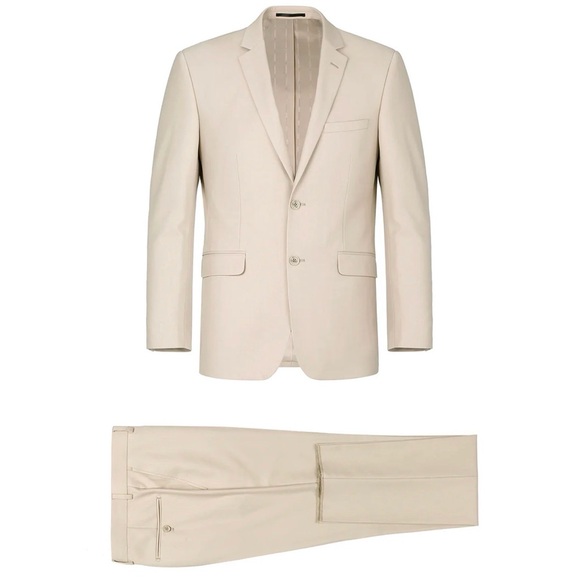 Renoir Other - Renoir 201-3 Men's Formal Slim Fit Suit R46/40 NWT Beige